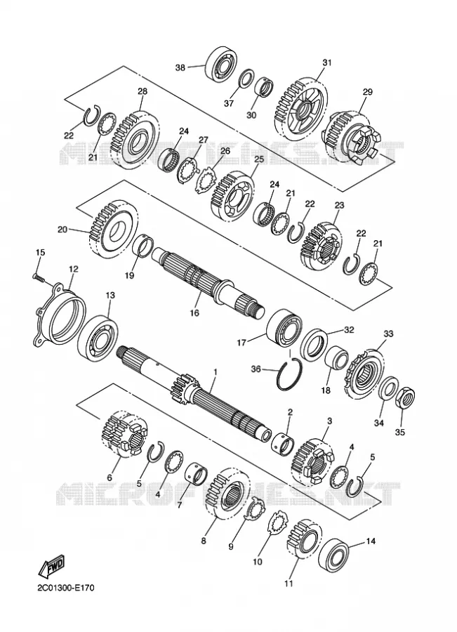 TRANSMISSION Yamaha MOTO 600 2010 R6  YZF-R6