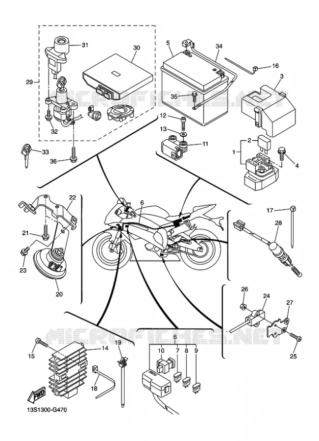 ELECTRICAL 2 Yamaha MOTO 600 2011 R6  YZF-R6