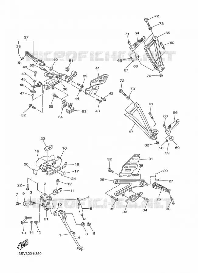 STAND / FOOTREST Yamaha MOTO 600 2011 R6  YZF-R6