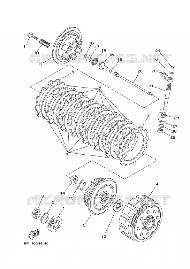 STARTER CLUTCH Yamaha QUAD 450 2010 YFZ  YFZ450R