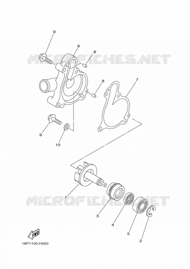 WATERPUMP / HOSES Yamaha QUAD 450 2010 YFZ  YFZ450R