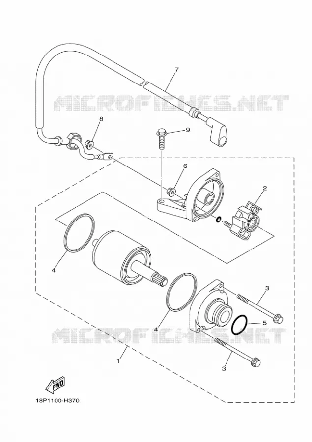 STARTER MOTOR Yamaha QUAD 450 2011 YFZ R  YFZ450R