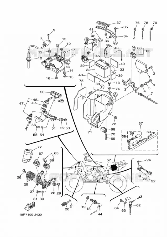 ELECTRICAL 1 Yamaha QUAD 450 2012 YFZ R  YFZ450R