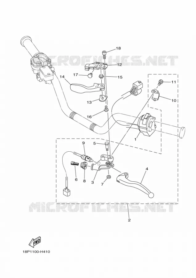 SWITCH / LEVER Yamaha QUAD 450 2012 YFZ R  YFZ450R