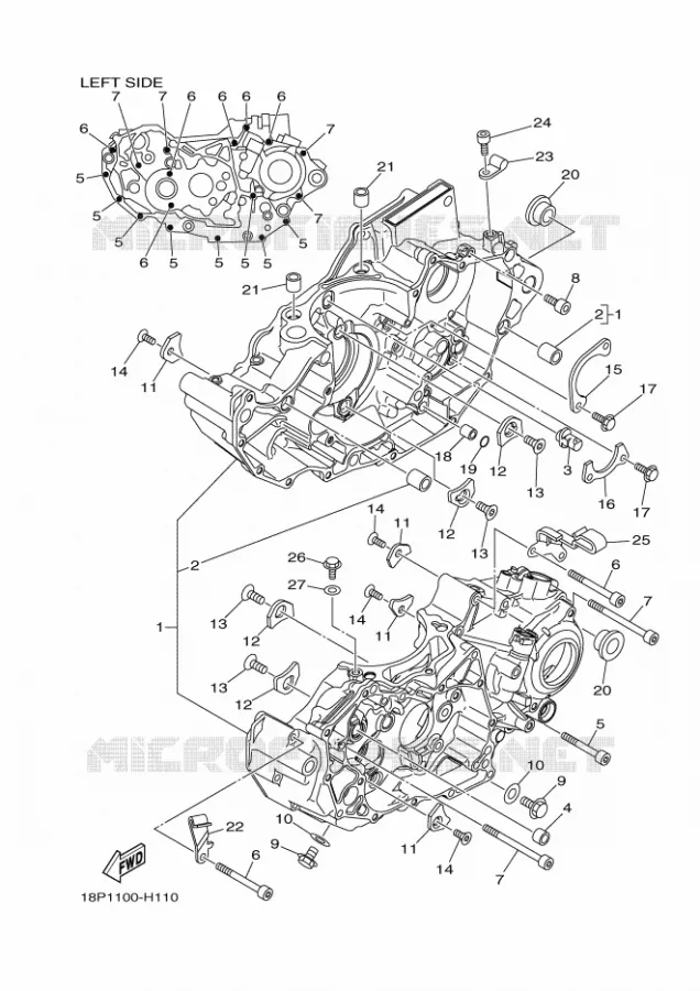 CRANKCASE Yamaha QUAD 450 2012 YFZ R  YFZ450R