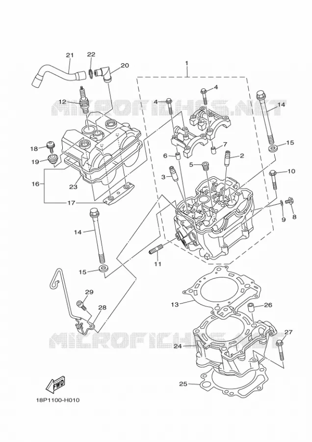 CYLINDER Yamaha QUAD 450 2012 YFZ R  YFZ450R
