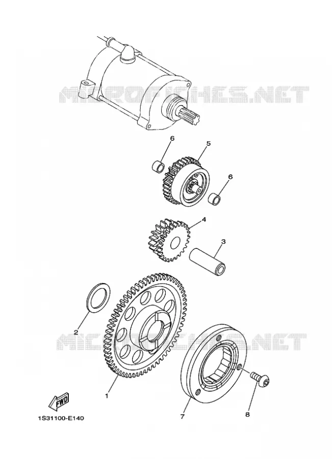 STARTER MOTOR Yamaha QUAD 700 2010 RAPTOR  YFM700R