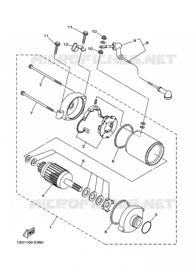 STARTER MOTOR Yamaha QUAD 700 2010 RAPTOR  YFM700R