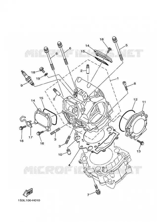 CYLINDER HEAD  Yamaha QUAD 700 2011 RAPTOR  YFM700R