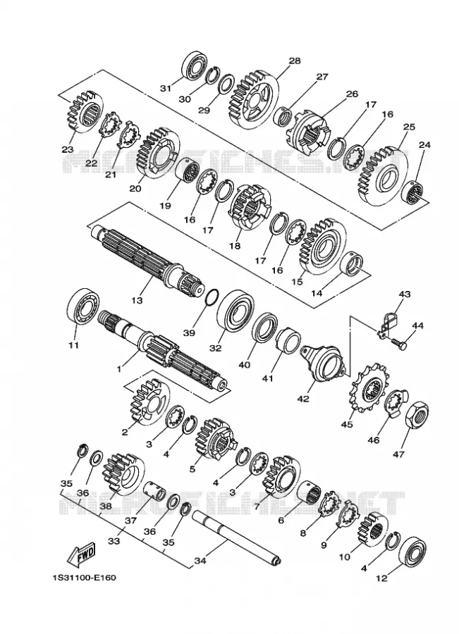 TRANSMISSION Yamaha QUAD 700 2011 RAPTOR  YFM700R