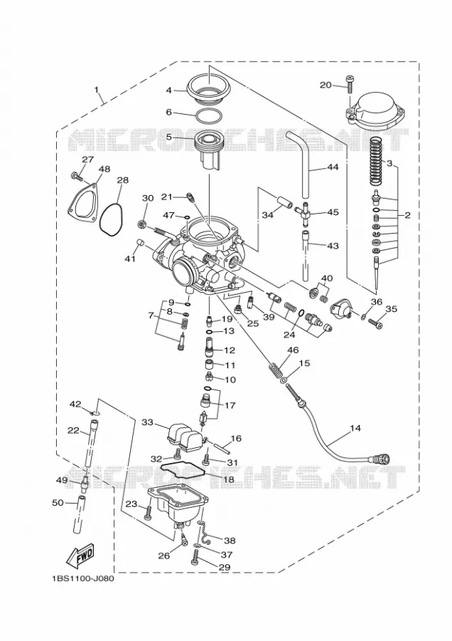 CARBURETOR Yamaha QUAD 350 2010 RAPTOR  YFM350