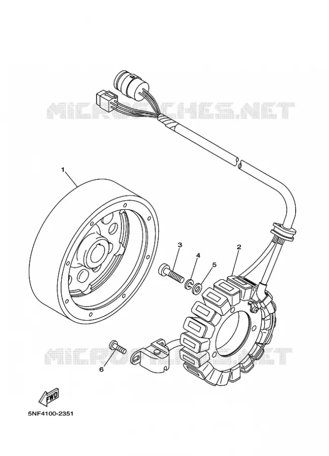 IGNITION Yamaha QUAD 350 2011 RAPTOR  YFM350