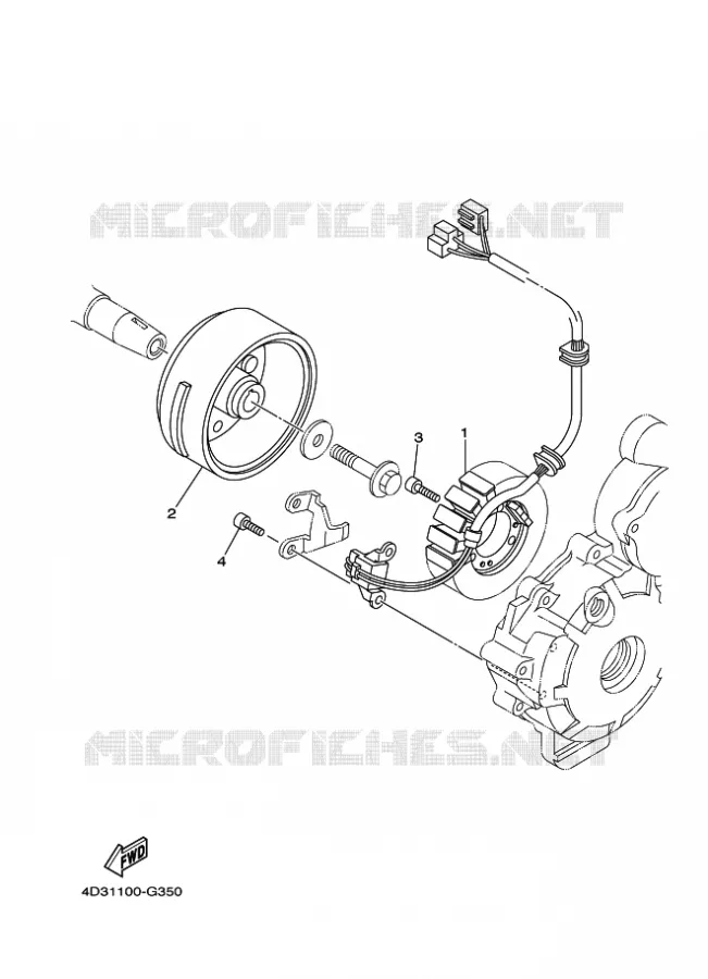 IGNITION Yamaha QUAD 250 2010 RAPTOR  YFM250R