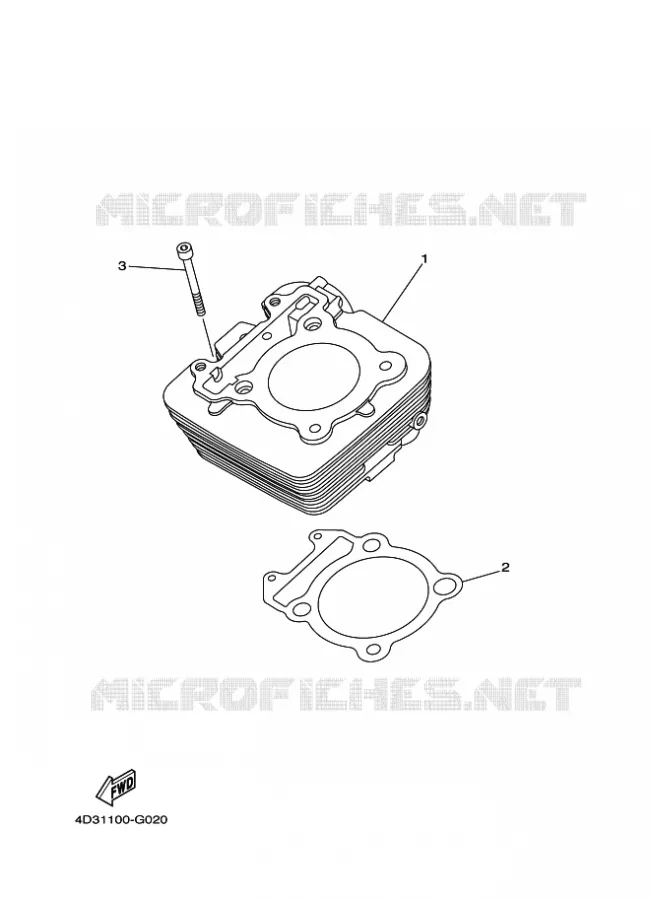 CYLINDER Yamaha QUAD 250 2011 RAPTOR  YFM250R