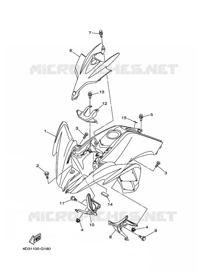FRONT FENDER Yamaha QUAD 250 2011 RAPTOR  YFM250R