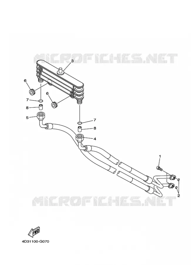 OIL COOLER Yamaha QUAD 250 2011 RAPTOR  YFM250R