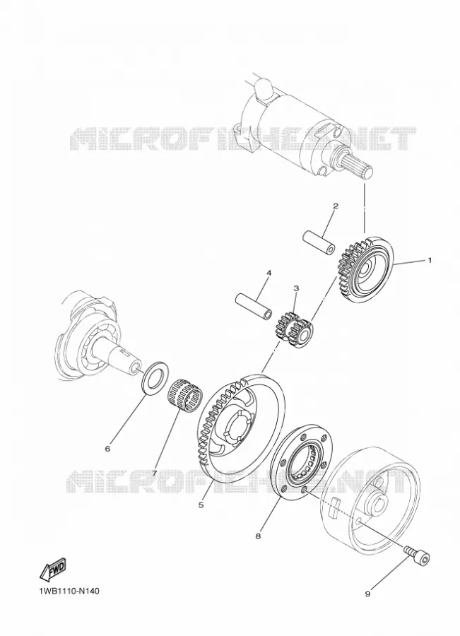 STARTER CLUTCH Yamaha QUAD 250 2011 RAPTOR  YFM250R