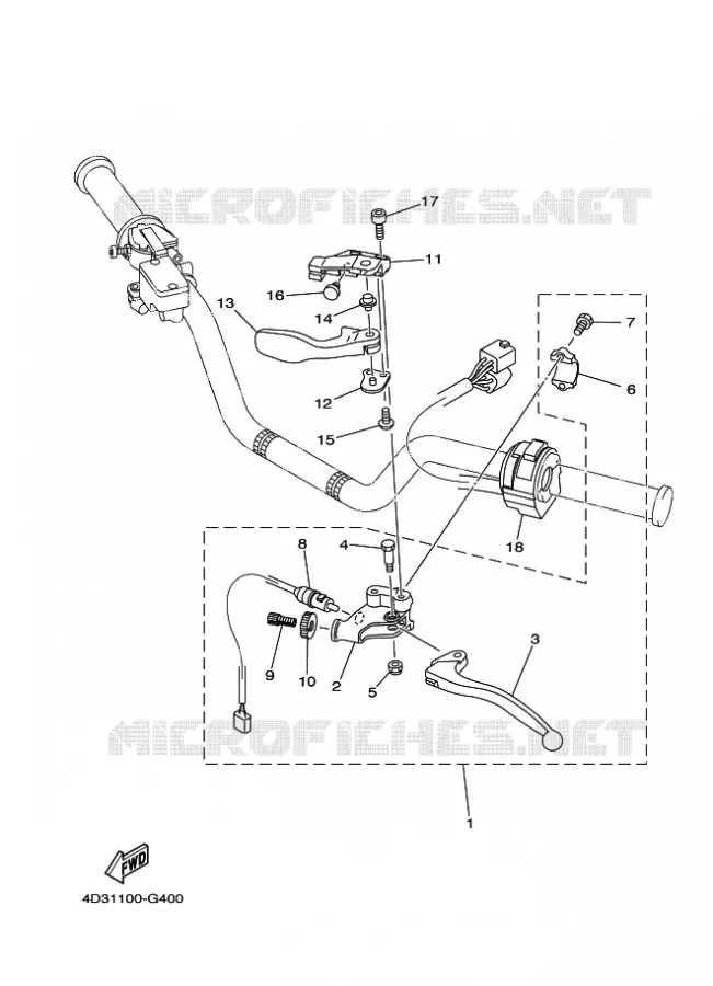 SWITCH / LEVER Yamaha QUAD 250 2011 RAPTOR  YFM250R