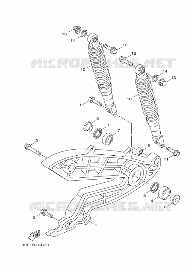 SWINGARM / SHOCK ABSORBER Yamaha SCOOTER 125 2010 BWS  YW125