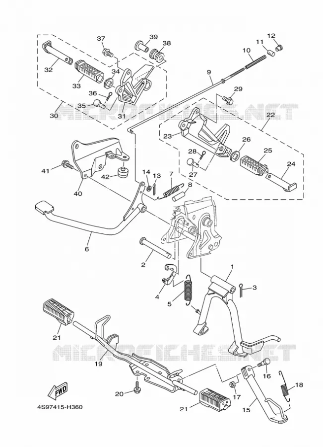 STAND / FOOTREST Yamaha SCOOTER 110 2014 CRYPTON  T110C