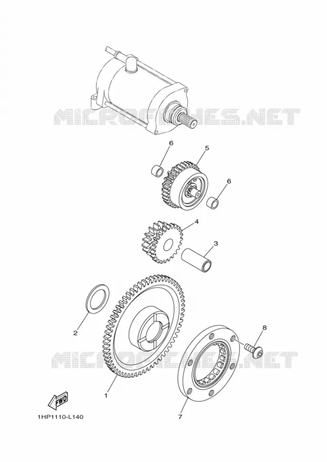 STARTER CLUTCH Yamaha QUAD 700 2012 GRIZZLY  YFM700FWADYFM7FGPB