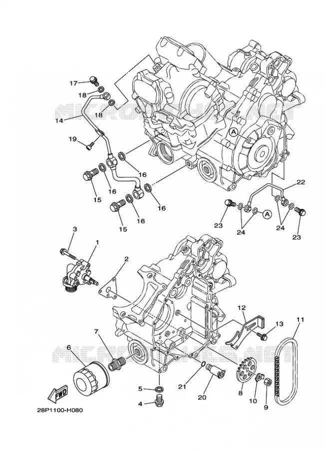 OIL PUMP Yamaha QUAD 700 2012 GRIZZLY  YFM700FWADYFM7FGPSEB