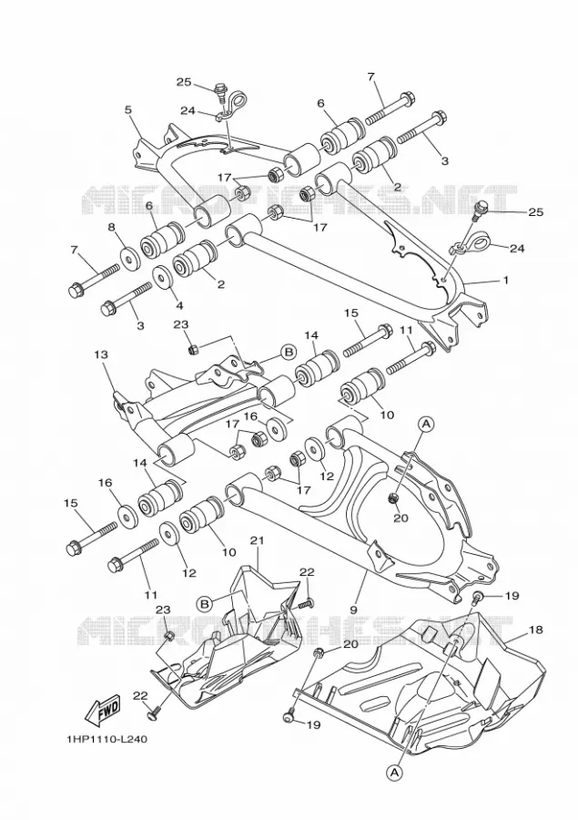SWINGARM Yamaha QUAD 700 2012 GRIZZLY  YFM700FWADYFM7FGPSEB