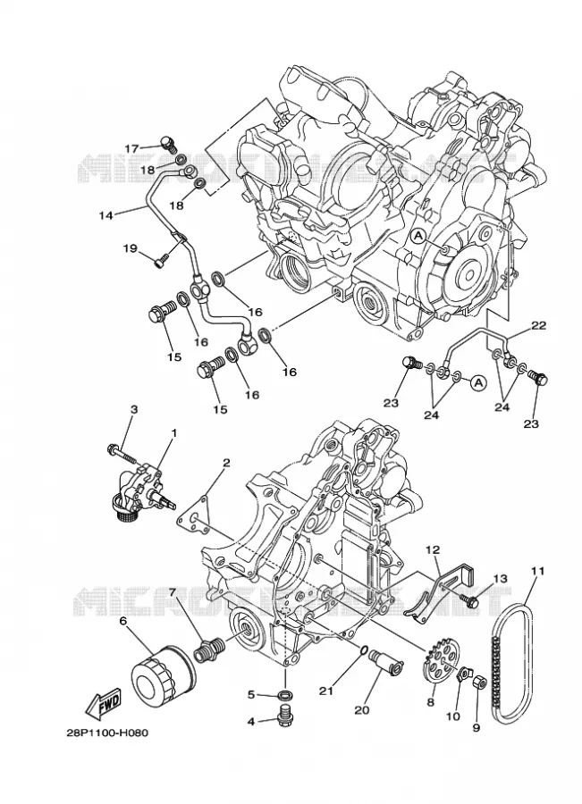 OIL PUMP Yamaha QUAD 700 2013 GRIZZLY  YFM700FWADYFM7FGPD
