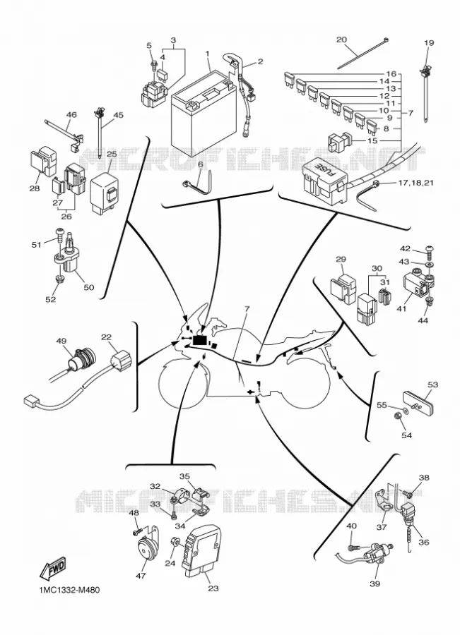 ELECTRICAL 2 Yamaha MOTO 1300 2014 FJR  FJR1300A