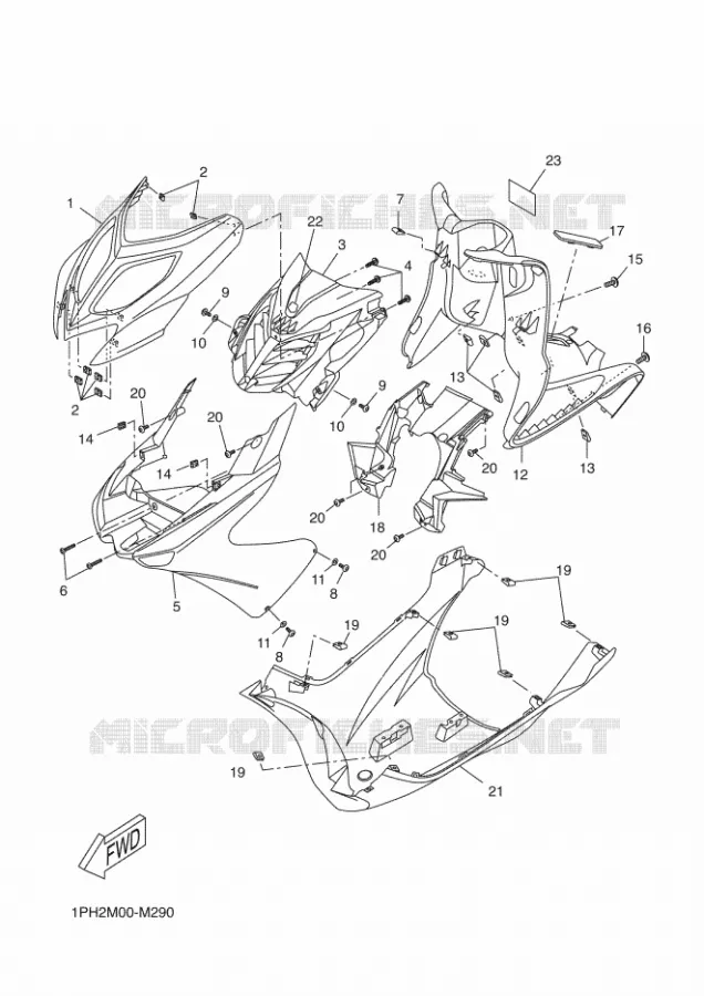 LEG SHIELD Yamaha SCOOTER 50 2013 NITRO  NS50