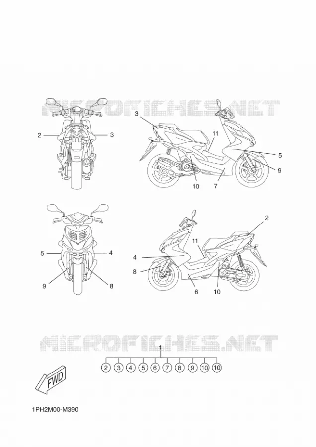 STICKER Yamaha SCOOTER 50 2013 NITRO  NS50
