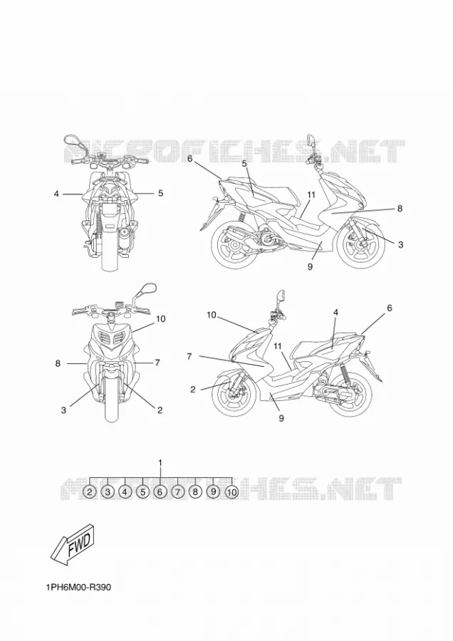 STICKER Yamaha SCOOTER 50 2016 NITRO  NS50