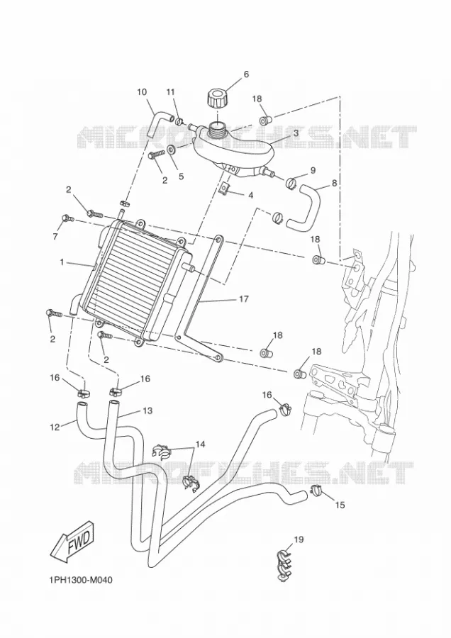RADIATOR / HOSES Yamaha SCOOTER 50 2016 NITRO  NS50N