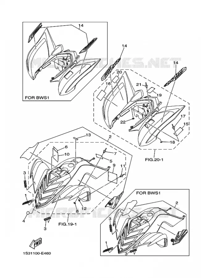 STICKER / LABEL 2 Yamaha QUAD 700 2006 RAPTOR  YFM700RYFM700RV