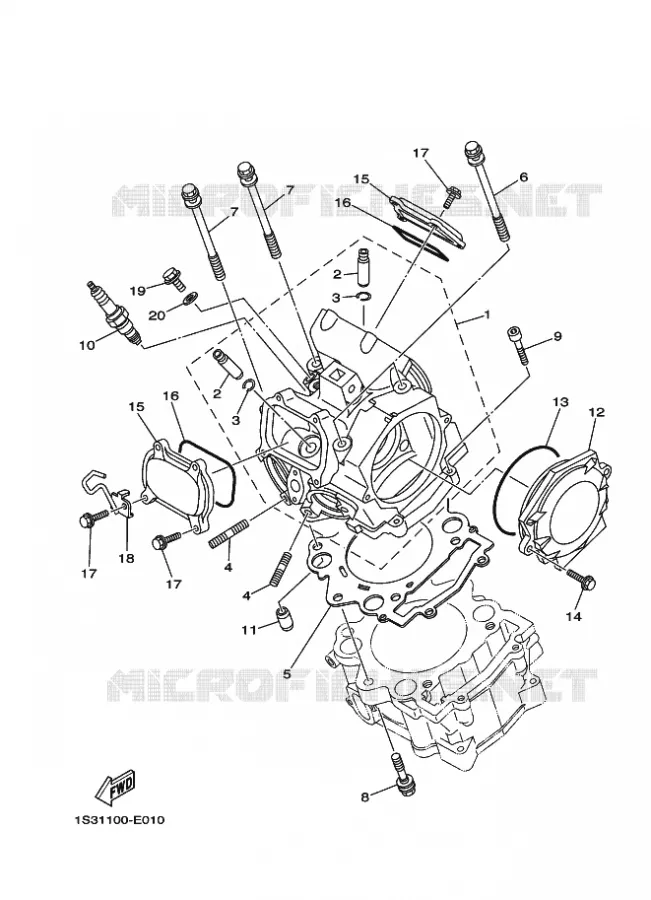 CYLINDER HEAD  Yamaha QUAD 700 2006 RAPTOR  YFM700RYFM700RV