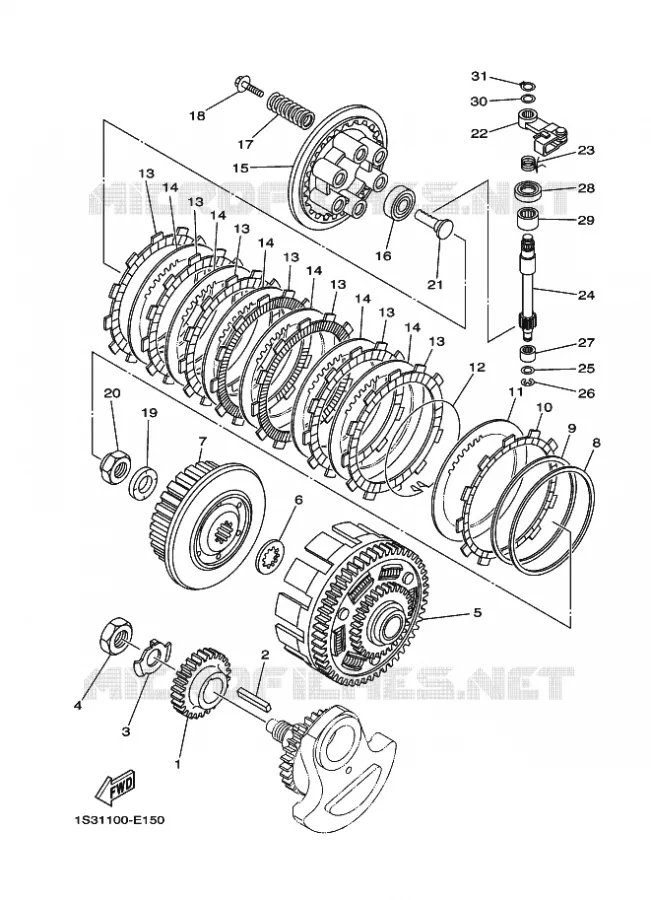 STARTER CLUTCH Yamaha QUAD 700 2007 RAPTOR  YFM700RYFM70RW