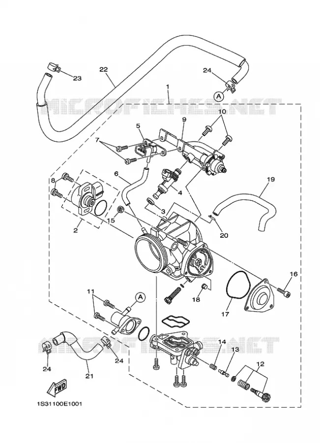 THROTTLE BODY Yamaha QUAD 700 2007 RAPTOR  YFM700R