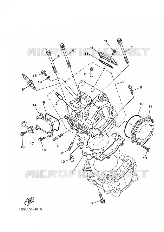 CYLINDER HEAD  Yamaha QUAD 700 2009 RAPTOR  YFM700RYFM70RY