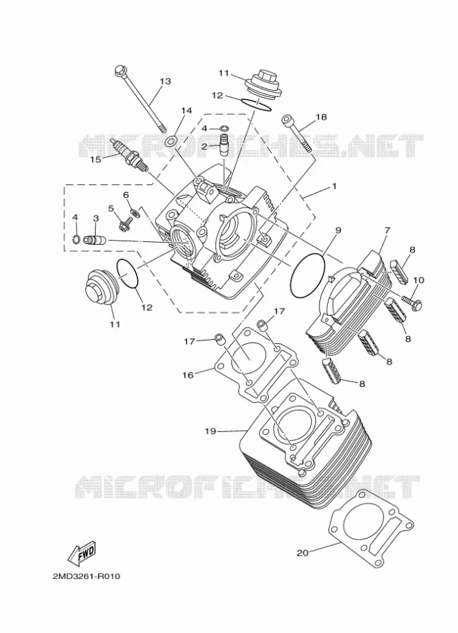 CYLINDER Yamaha MOTO 125 2017 XTZ  XTZ125E