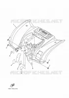 REAR FENDER for Yamaha GRIZZLY 2013