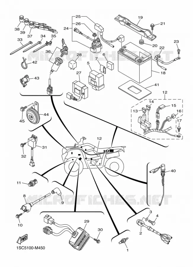 ELECTRICAL 1 Yamaha QUAD 300 2013 GRIZZLY  YFM300