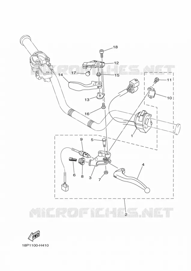 SWITCH / LEVER Yamaha QUAD 450 2014 YFZ R  YFZ450RYFZ450RE