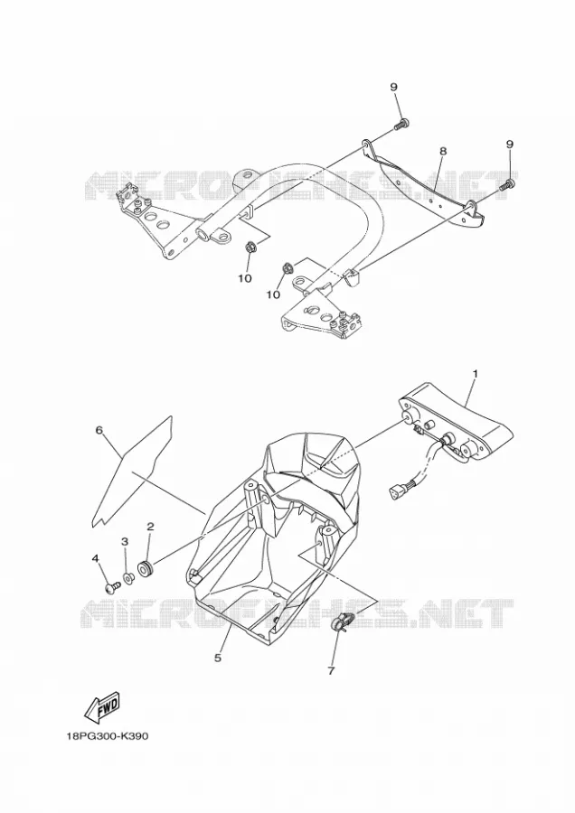 TAIL LIGHT Yamaha QUAD 450 2014 YFZ R  YFZ450RYFZ450RE
