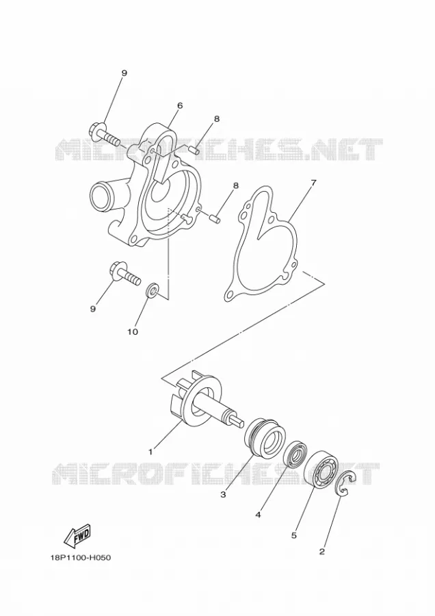 WATERPUMP / HOSES Yamaha QUAD 450 2014 YFZ R  YFZ450RYFZ450RE