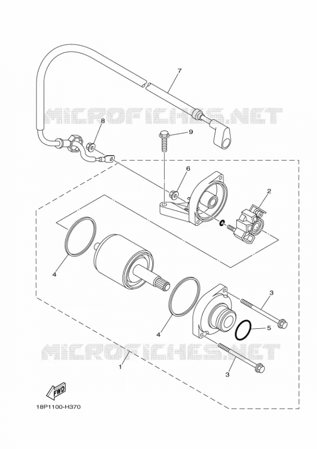 STARTER MOTOR Yamaha QUAD 450 2014 YFZ R  YFZ450R