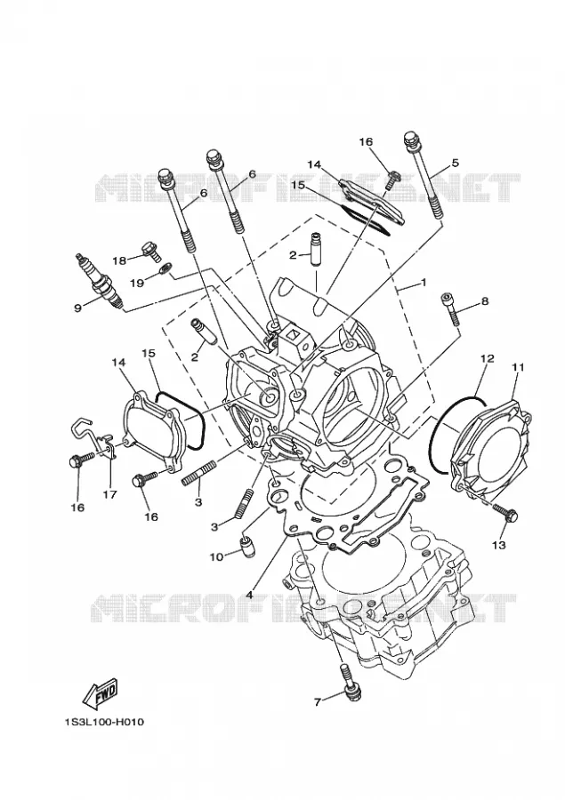 CYLINDER HEAD  Yamaha QUAD 700 2013 RAPTOR  YFM700RYFM7RSED