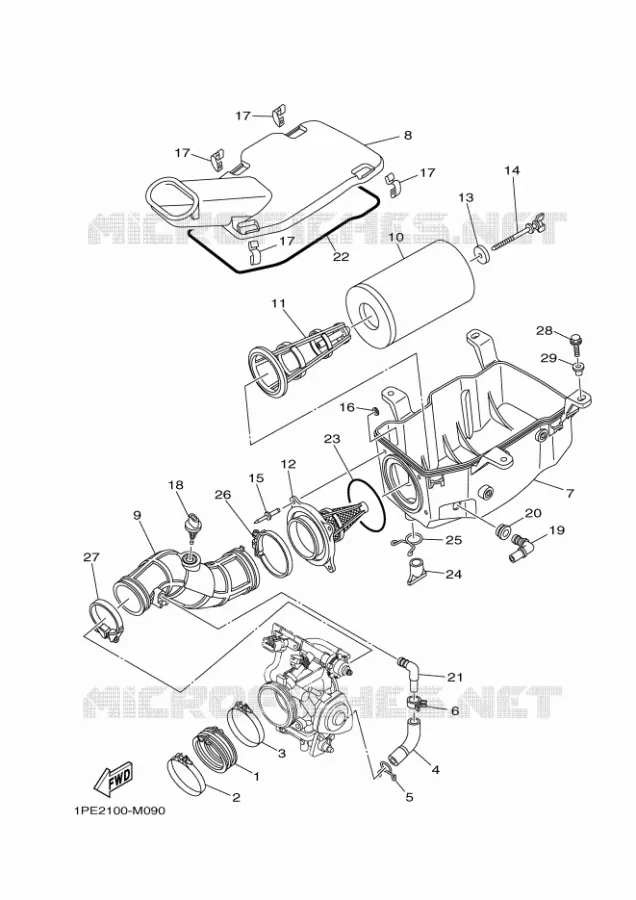 INTAKE Yamaha QUAD 700 2014 RAPTOR  YFM700RYFM700RSE