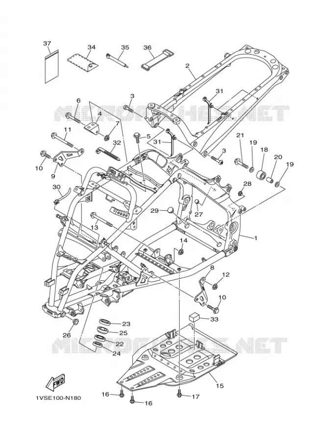 FRAME Yamaha QUAD 700 2014 RAPTOR  YFM700RYFM700RSE