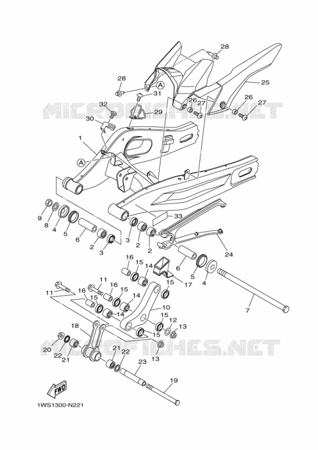 SWINGARM Yamaha MOTO 700 2016 MT  MT07