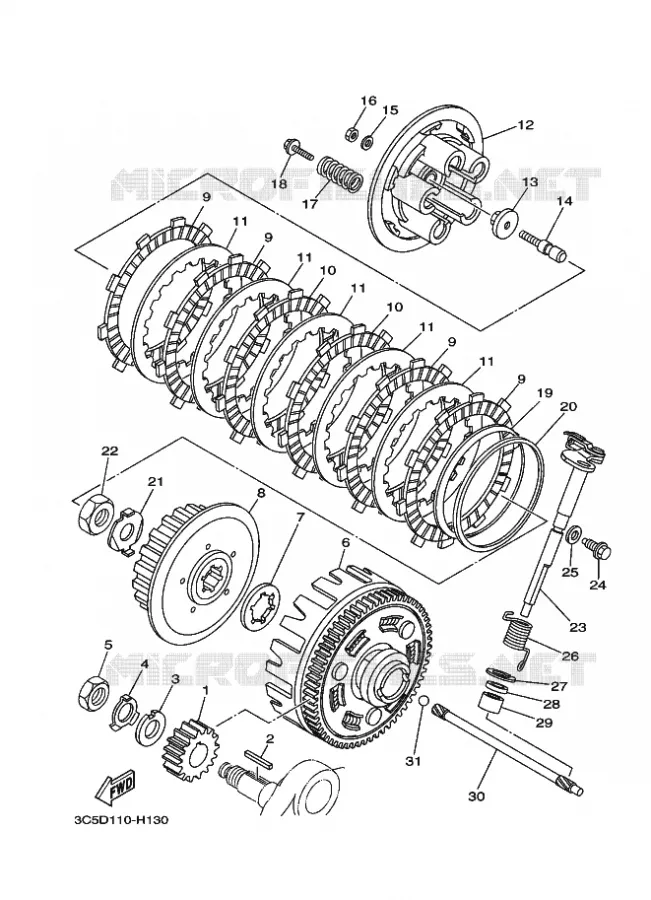 STARTER CLUTCH Yamaha MOTO 250 2016 XT  XT250